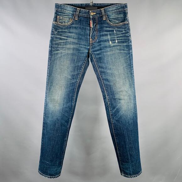 DSQUARED2 Size 30 Blue Distressed Jeans - Picture 1 of 6